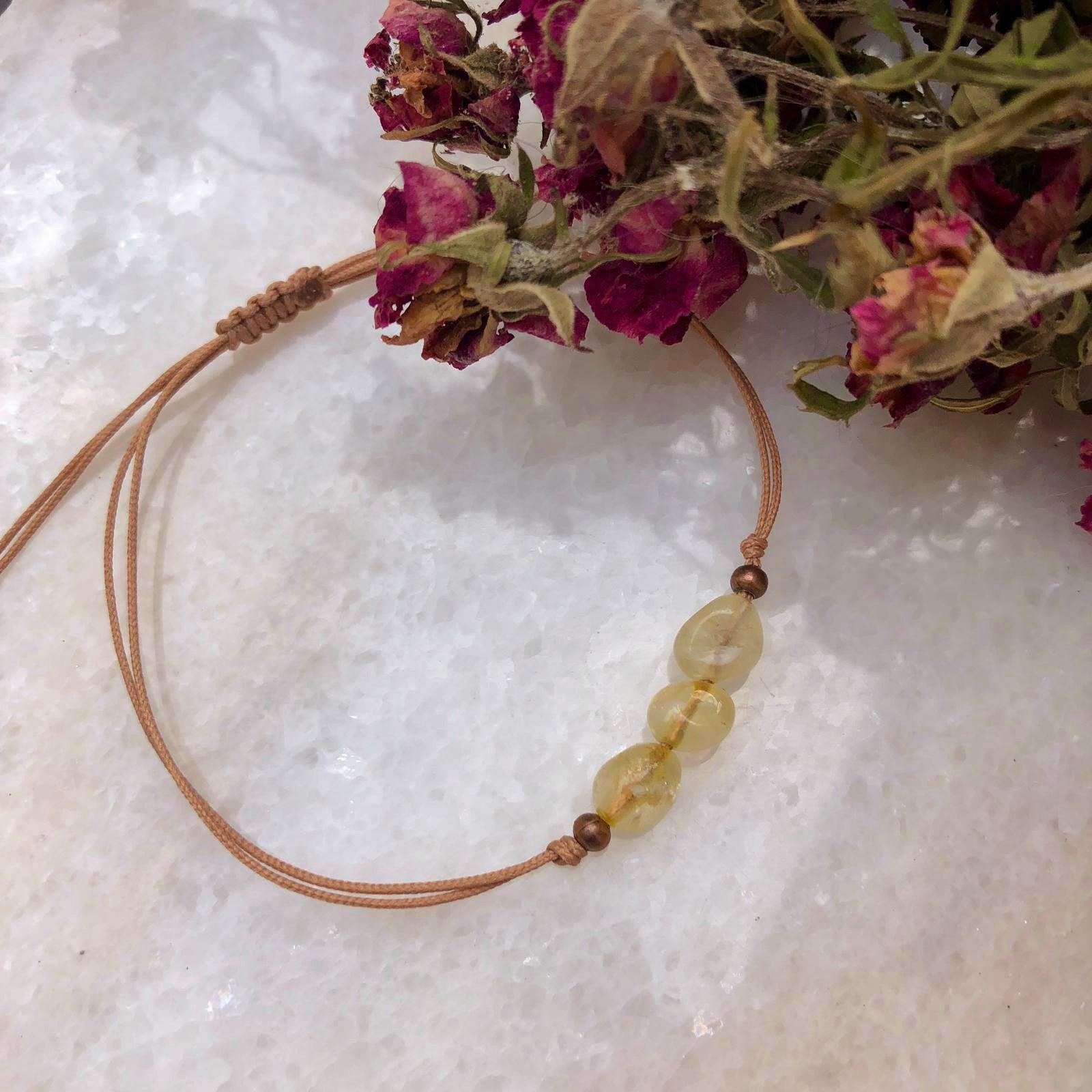 Adjustable Citrine Bracelet - November Birthstone Jewelry from BeachPerfect.de